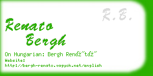 renato bergh business card